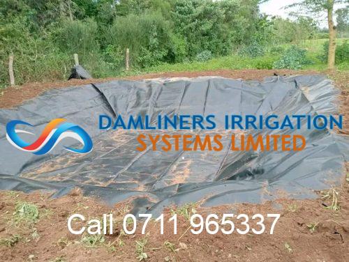 Installation of HDPE dam liners in 3 farm ponds for water harvesting at Laikipia county .