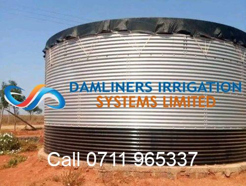 Galvanized water tanks at Damliners Systems Limited