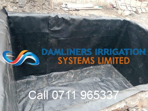 Lining of a leaking underground water tank