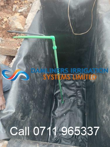 Lining of leaking underground water tank